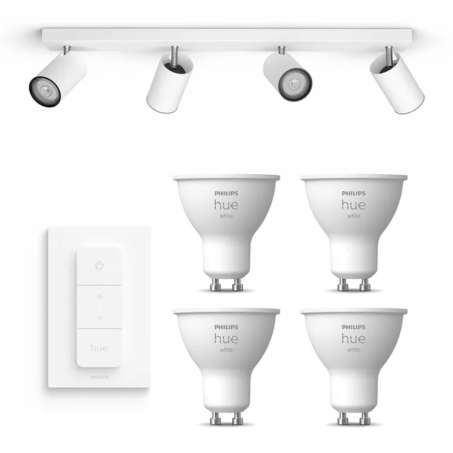 philips-hue-kosipo-spot-en-saillie-blanc-4-points-lumineux-gu10-hue-white-lumi-r image 1