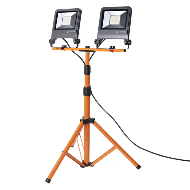 ledvance-endura-flood-projecteur-led-de-chantier-2x50w-sur-tr-pied-aluminium-gri image 1
