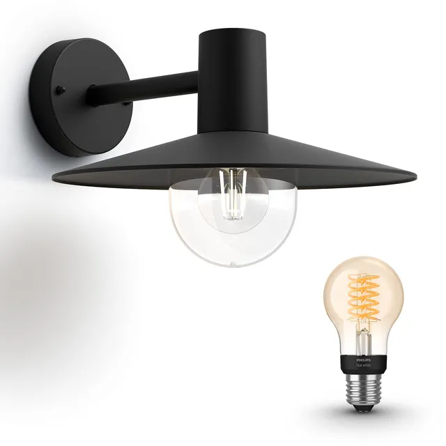 philips-hue-skua-applique-murale-d-ext-rieur-noir-lampe-ext-rieure-e27-hue-white image 1