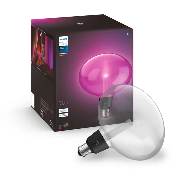 philips-hue-white-and-color-ambiance-lightguide-ampoule-d-co-ellipse-e27-verre-r image 1