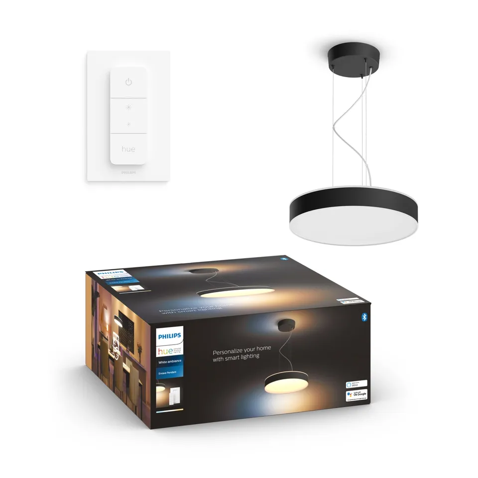 philips-hue-white-ambiance-suspension-enrave-noire-compatible-bluetooth-blanc-tu image 1