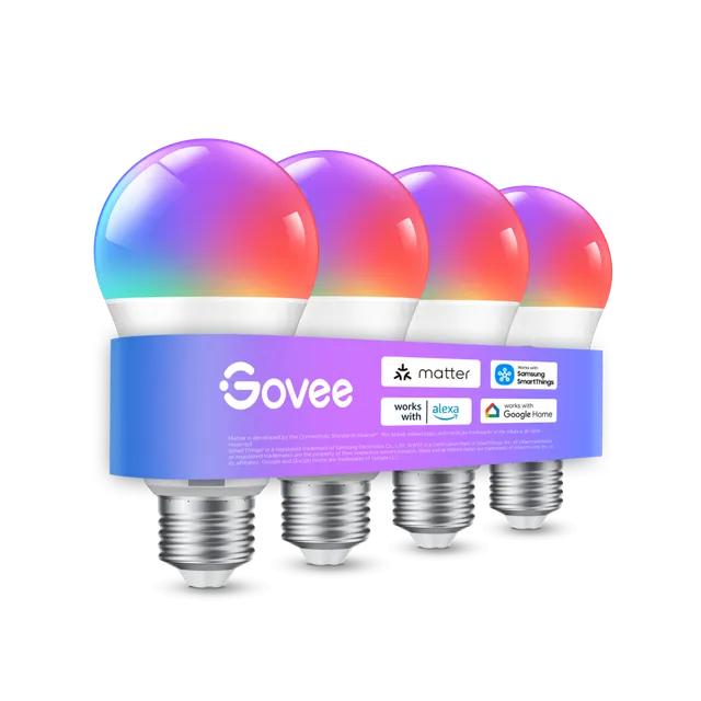govee-a19-e27-smart-led-bulbs-800-lm-reconditionn-h6008-ampoules-intelligentes-w image 1