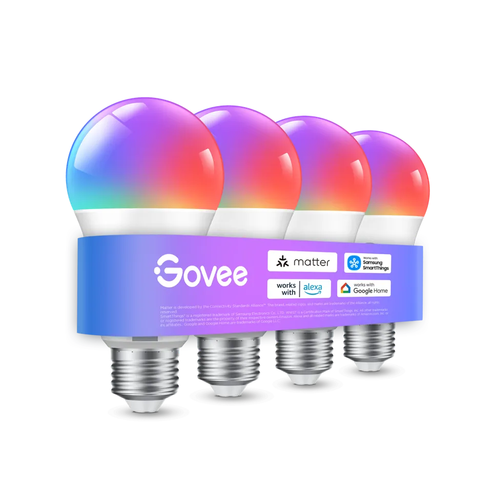 govee-a19-e27-smart-led-bulbs-800-lm-reconditionn-h6008-ampoules-intelligentes-w image 1
