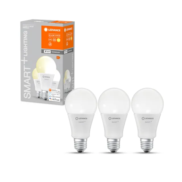ledvance-smart-wifi-classic-dimmable-e27-lot-de-3-ampoules-led-connect-es-blanc- image 1