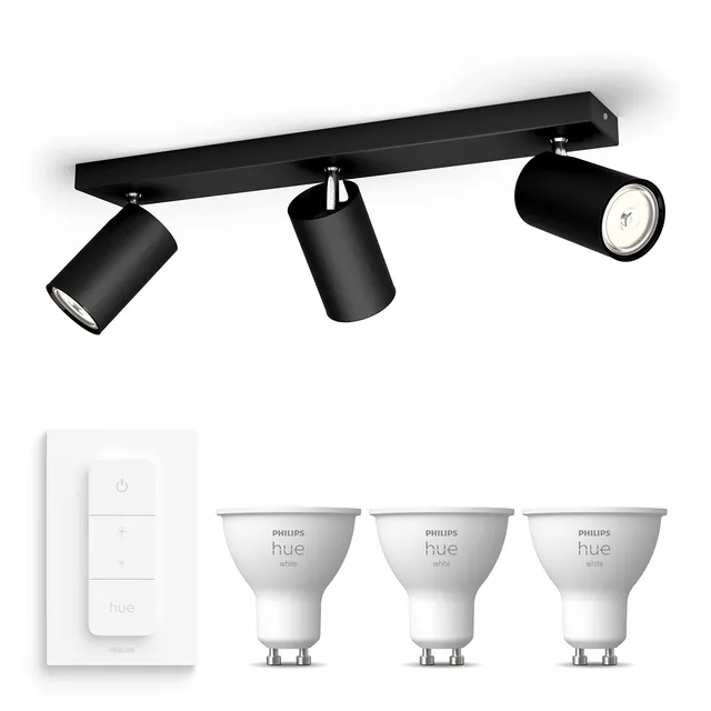 philips-hue-kosipo-3-spot-en-saillie-orientable-noir-3-points-gu10-blanc-chaud-v image 1
