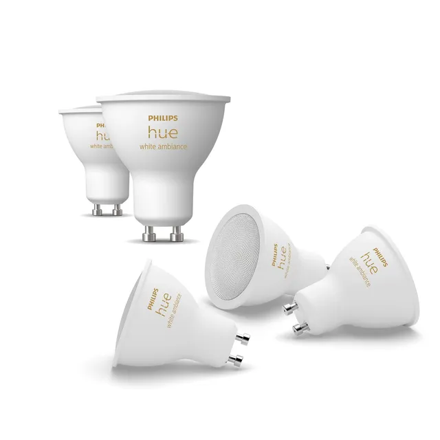 philips-hue-white-ambiance-pack-de-5-ampoules-led-connect-es-gu10-400-lumens-bla image 1
