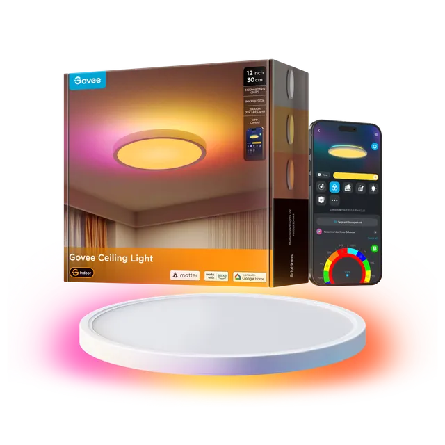 govee-smart-ceiling-light-30-cm-rgbww-rgbic-plafonnier-connect-2400-lumens-carr- image 1
