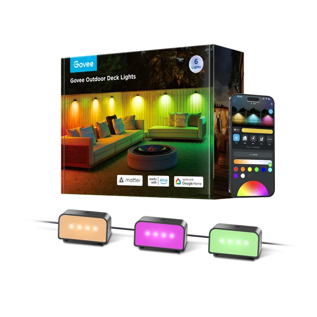 govee-outdoor-deck-lights-spots-ext-rieurs-led-rgbicw-intelligents-r-sistants-au image 1