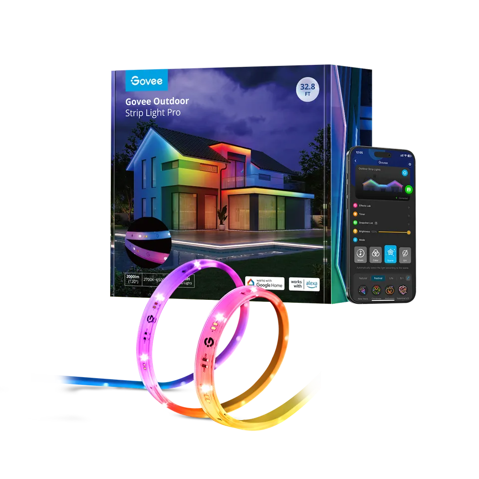 govee-rgbicww-outdoor-led-strip-lights-h70a1-10-m-tanche-ip65-wi-fi-et-app-plug- image 1
