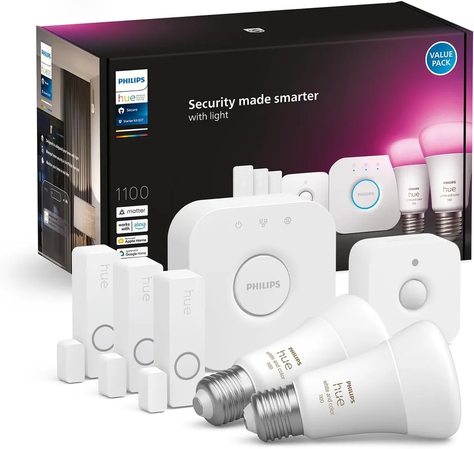philips-hue-secure-kit-de-d-marrage-white-color-ambiance-3-capteurs-de-contact-d image 1