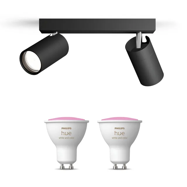 philips-hue-idris-spot-en-saillie-salle-de-bains-noir-2-points-gu10-white-and-co image 1
