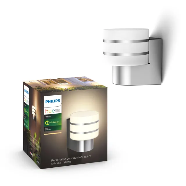philips-hue-white-tuar-applique-murale-ext-rieure-led-inox-bross-2700-k-ip44-9-5 image 1