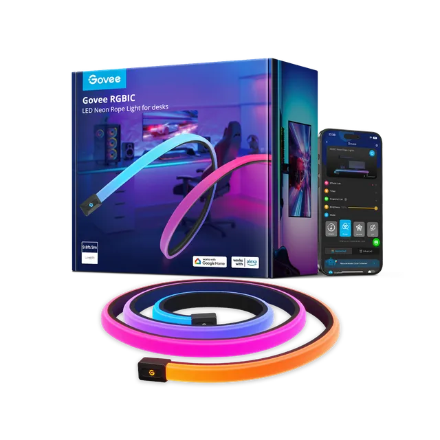 govee-rgbic-h61c3-n-on-led-reconditionn-pour-bureau-et-setup-gaming-rgbic-segmen image 1