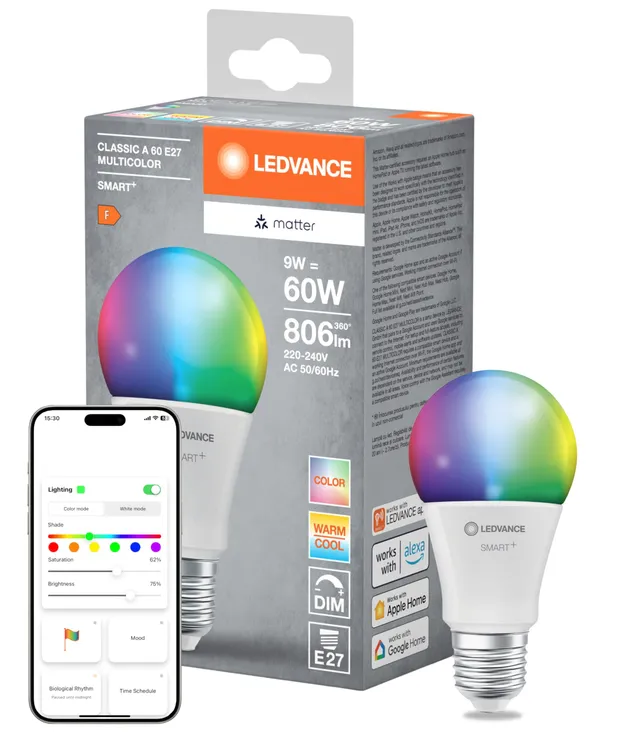 ledvance-smart-matter-led-e27-ampoule-connect-e-rgb-tunable-white-9-w-806-lm-mat image 1