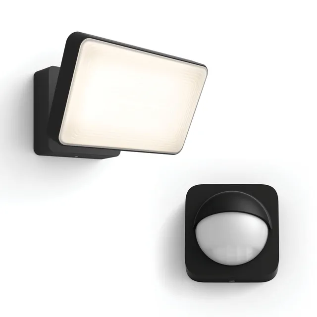 philips-hue-welcome-projecteur-ext-rieur-noir-avec-d-tecteur-de-mouvement-hue-wh image 1