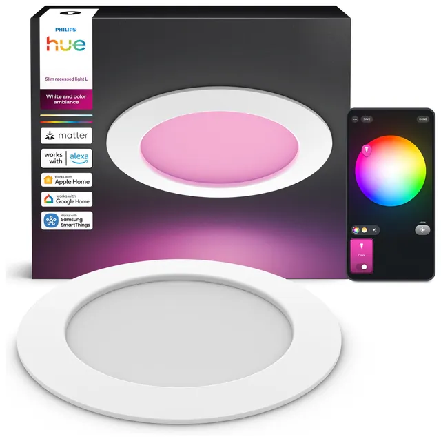 philips-hue-slim-downlight-spot-encastrable-led-170-mm-1500-lm-spectre-complet-1 image 1