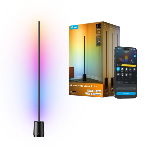 govee-floor-lamp-3-lite-lampadaire-led-intelligent-blanc-r-glable-2700k-6500k-po image 1