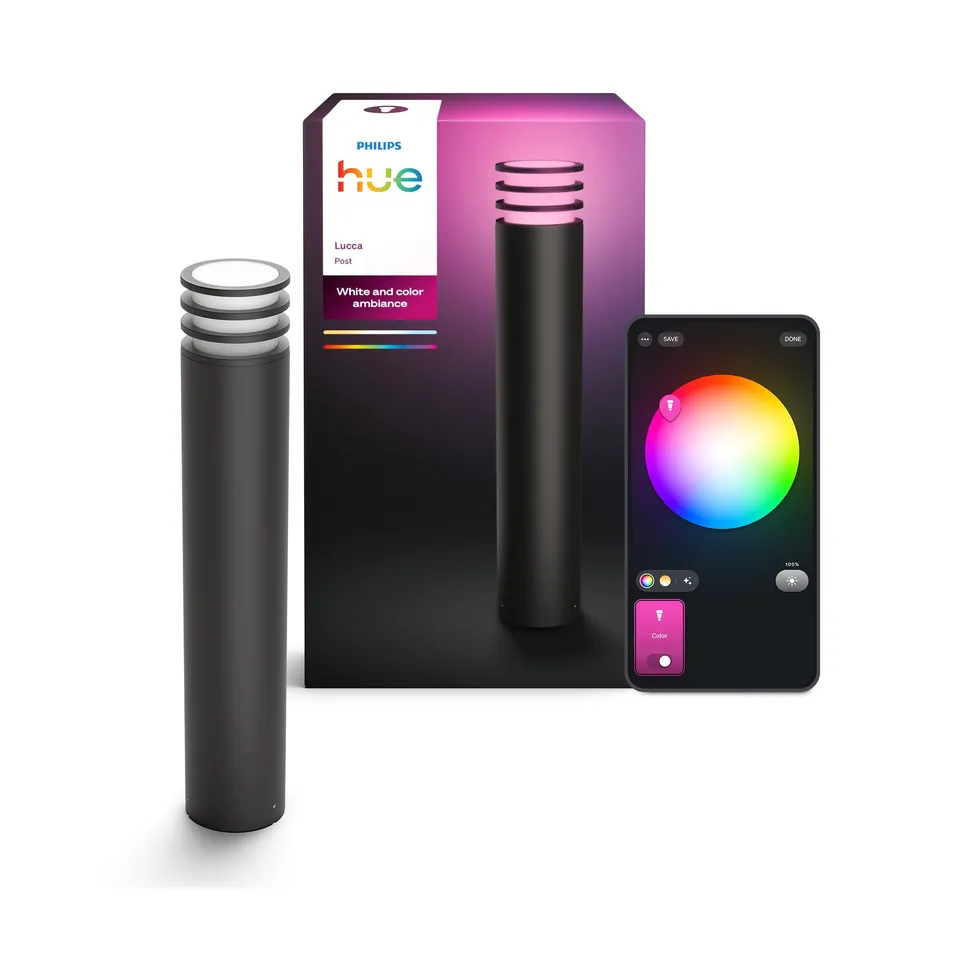 philips-hue-lucca-lampadaire-ext-rieur-white-color-ambiance-1100-lm-ip44-ampoule image 1