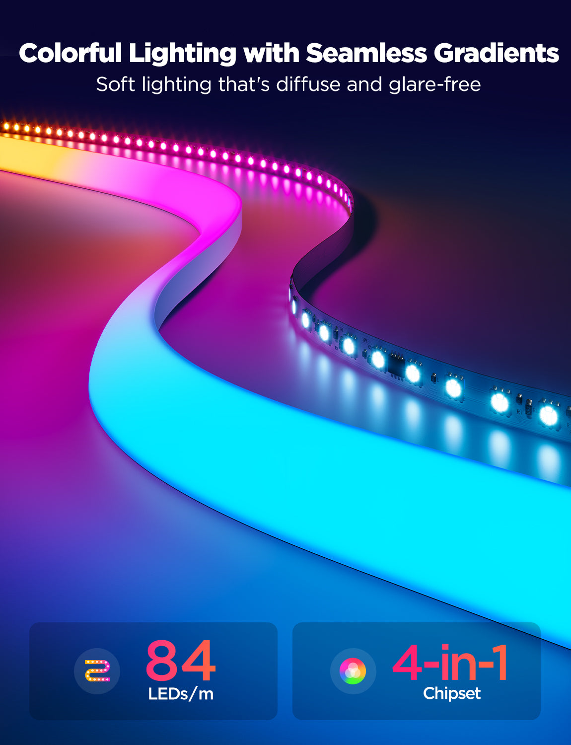 govee-neon-rope-lights-ruban-n-on-led-intelligent-pour-lining-mural-avec-install image 3