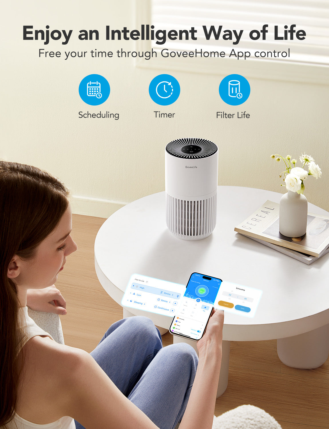 goveelife-smart-air-purifier-lite-h7126-purificateur-d-air-intelligent-avec-filt image 6