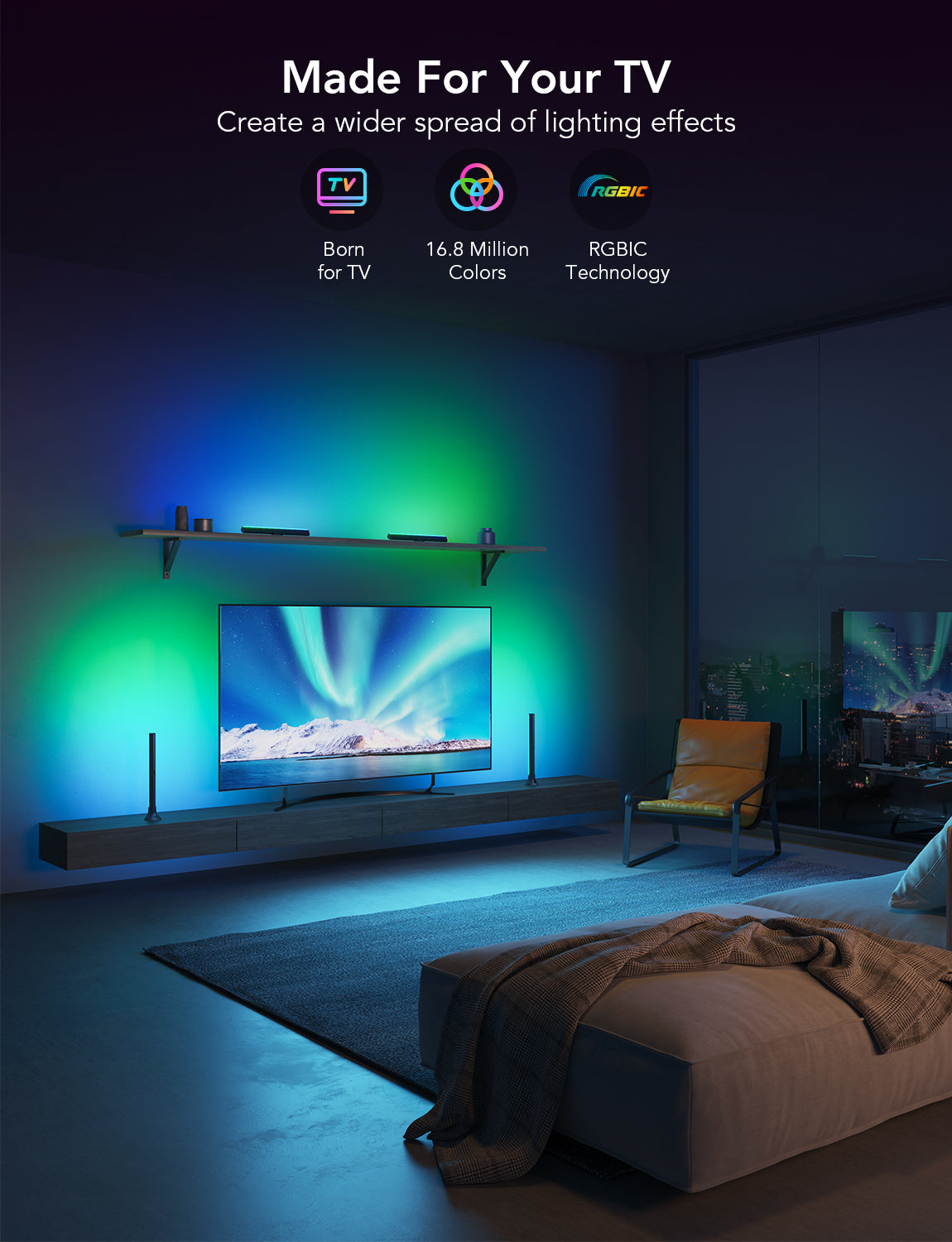 govee-rgbic-tv-light-bars-h6046-reconditionn-barres-lumineuses-immersives-pour-t image 3