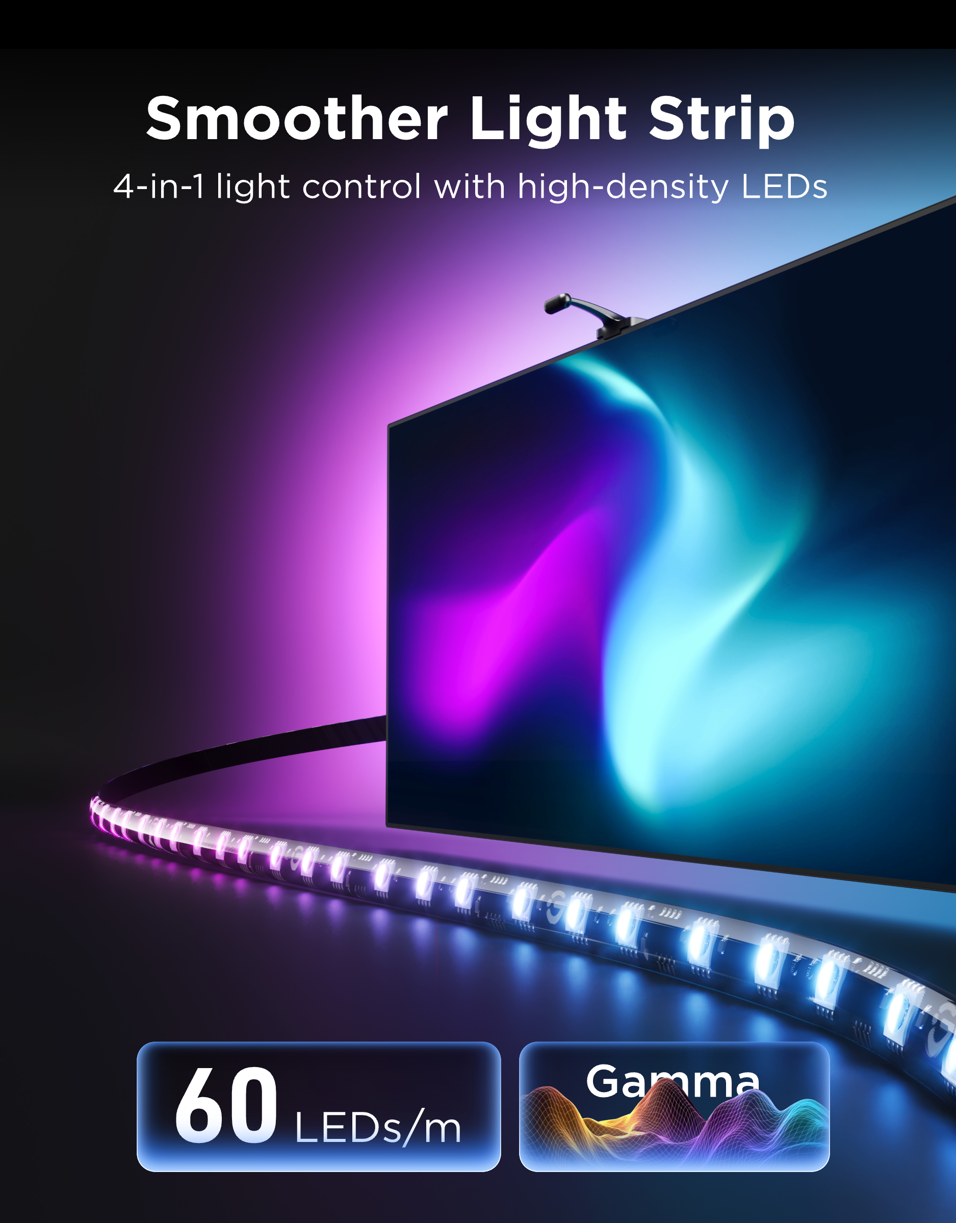 govee-tv-backlight-3-r-tro-clairage-led-tv-avec-cam-ra-4mp-et-clairage-adaptatif image 6