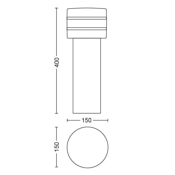 philips-hue-white-tuar-borne-ext-rieure-led-en-acier-inoxydable-bross-1-x-9-5-w- image 8