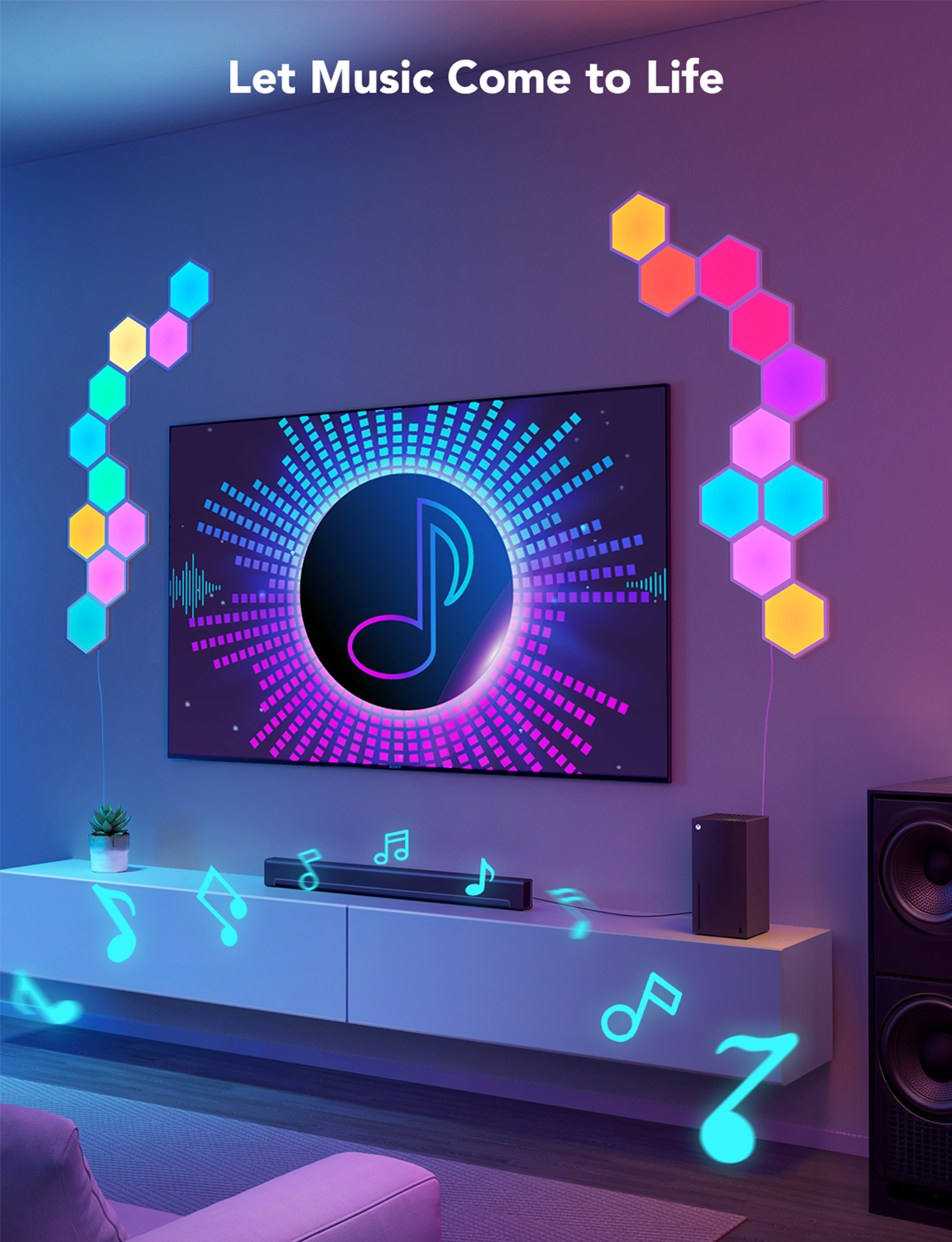 govee-glide-hexa-light-panels-h6061-10-panneaux-muraux-hexagonaux-rgb-intelligen image 6