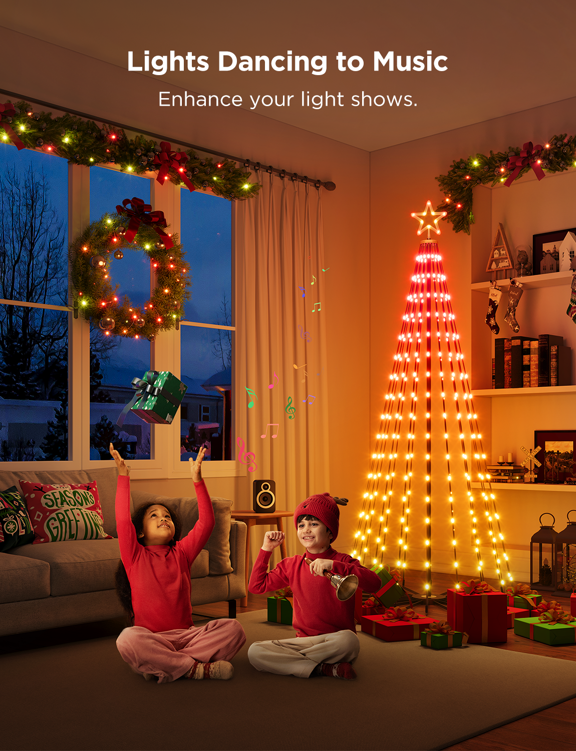 govee-cone-tree-lights-sapin-lumineux-c-ne-rgbic-66-modes-reconditionn image 5