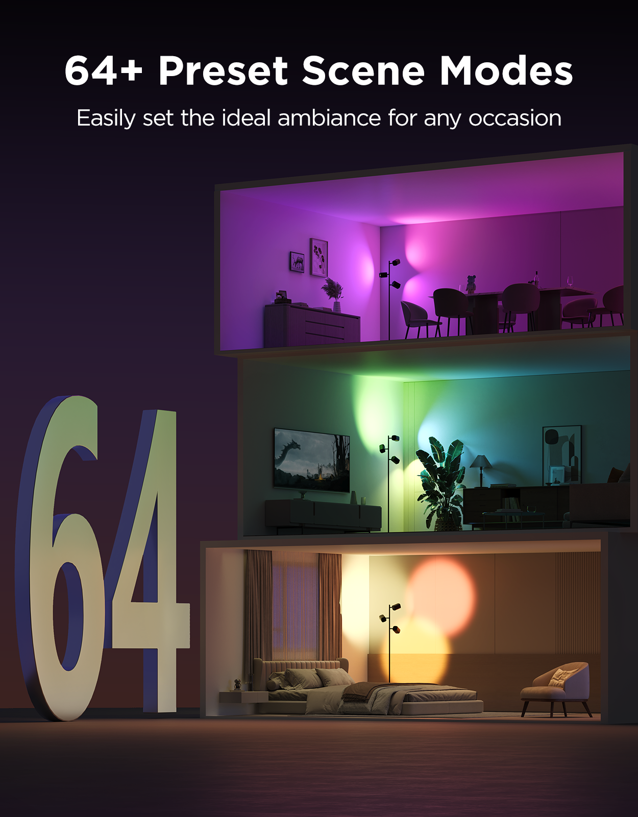 govee-tree-floor-lamp-reconditionn-lampadaire-arbre-led-dimmable-multicolore-pou image 5