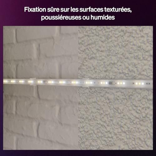 philips-hue-flux-supports-de-montage-pour-ruban-led-clips-transparents-vis-et-ba image 8
