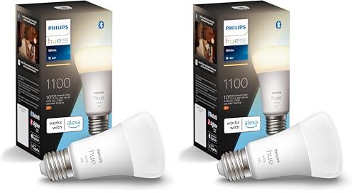 philips-hue-white-e27-pack-2-ampoules-led-connect-es-1055-lm-gradables-ultra-bas image 5