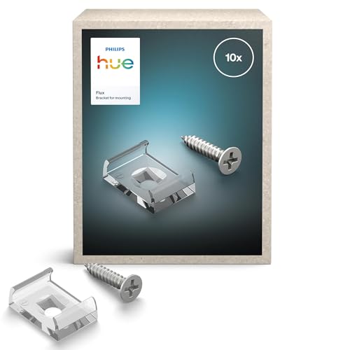 philips-hue-flux-supports-de-montage-pour-ruban-led-clips-transparents-vis-et-ba image 6