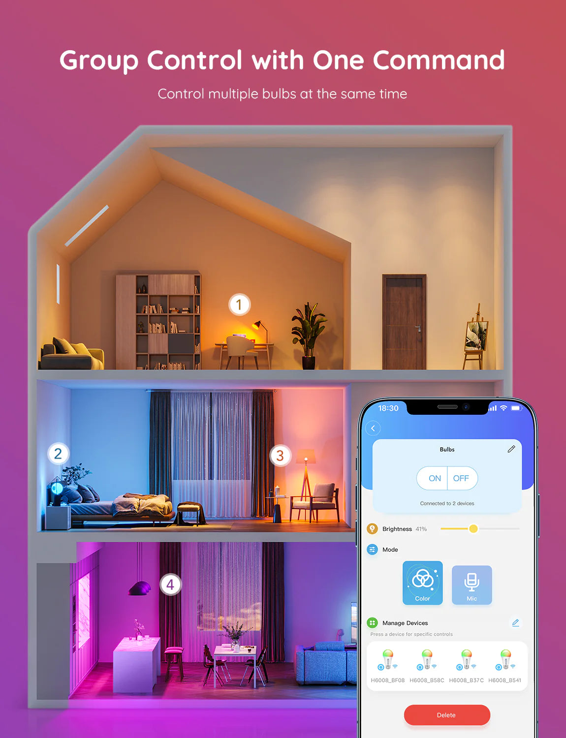 govee-a19-e27-smart-led-bulbs-800-lm-reconditionn-h6008-ampoules-intelligentes-w image 5