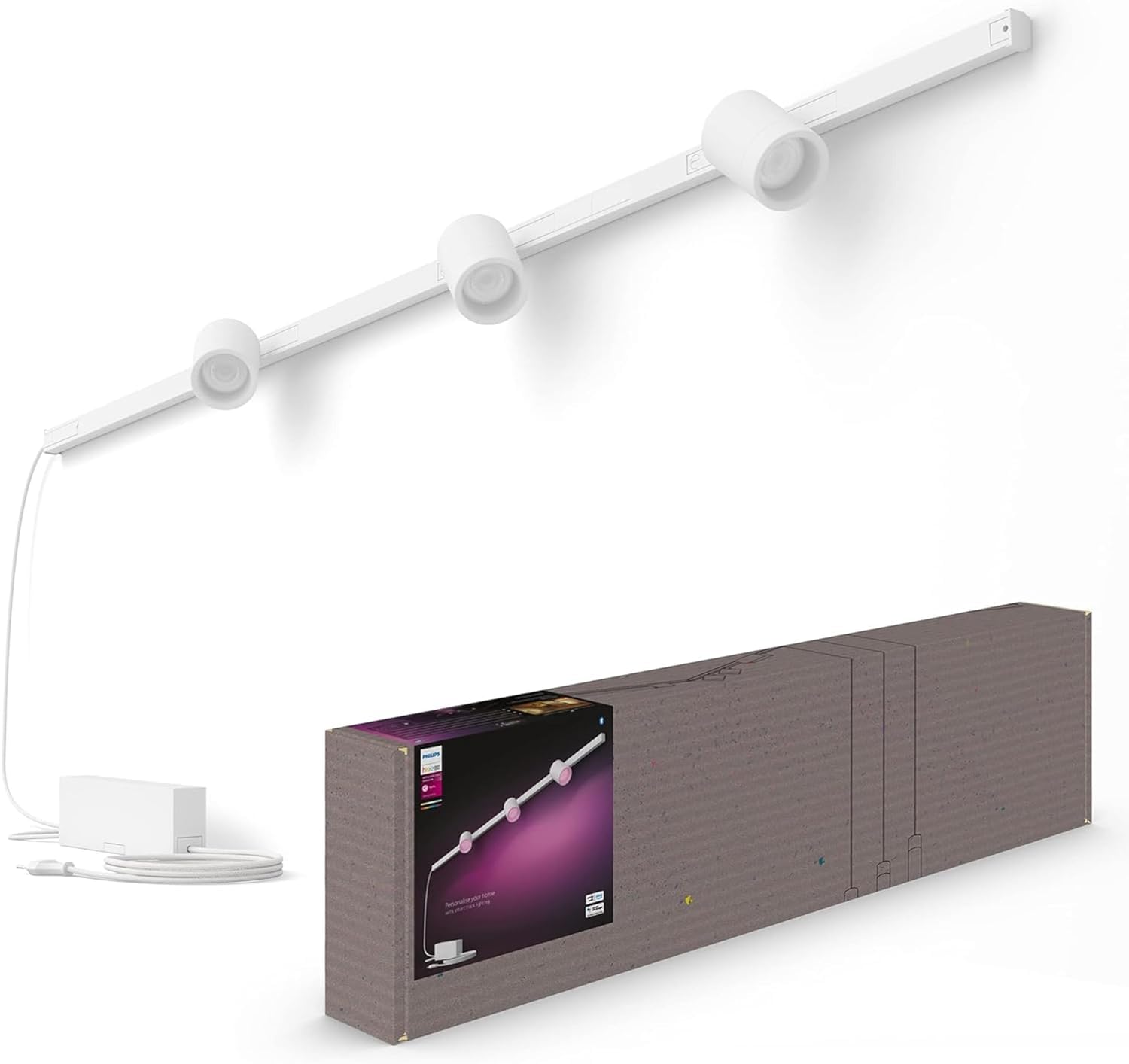 philips-hue-perifo-kit-d-clairage-sur-rail-mural-avec-3-spots-cylindriques-blanc image 1