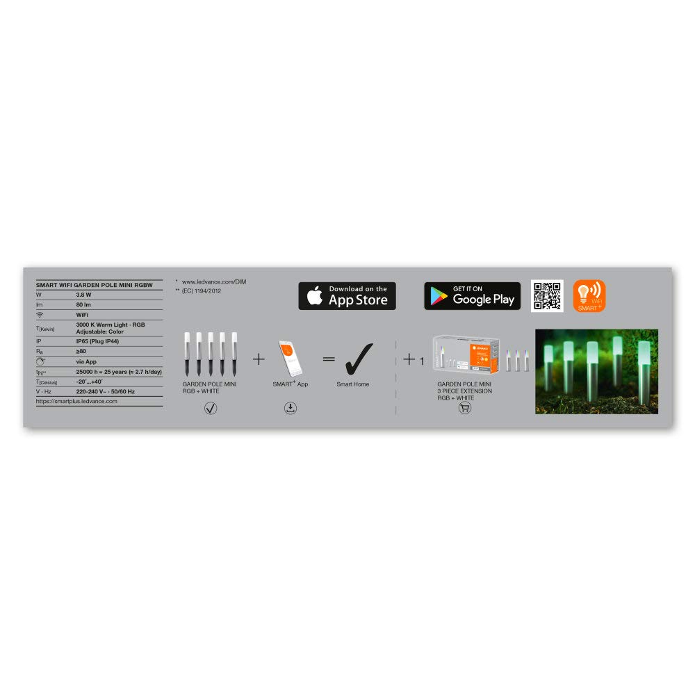 ledvance-smart-garden-wi-fi-pack-de-base-5-bornes-lumineuses-d-ext-rieur-led-rvb image 4
