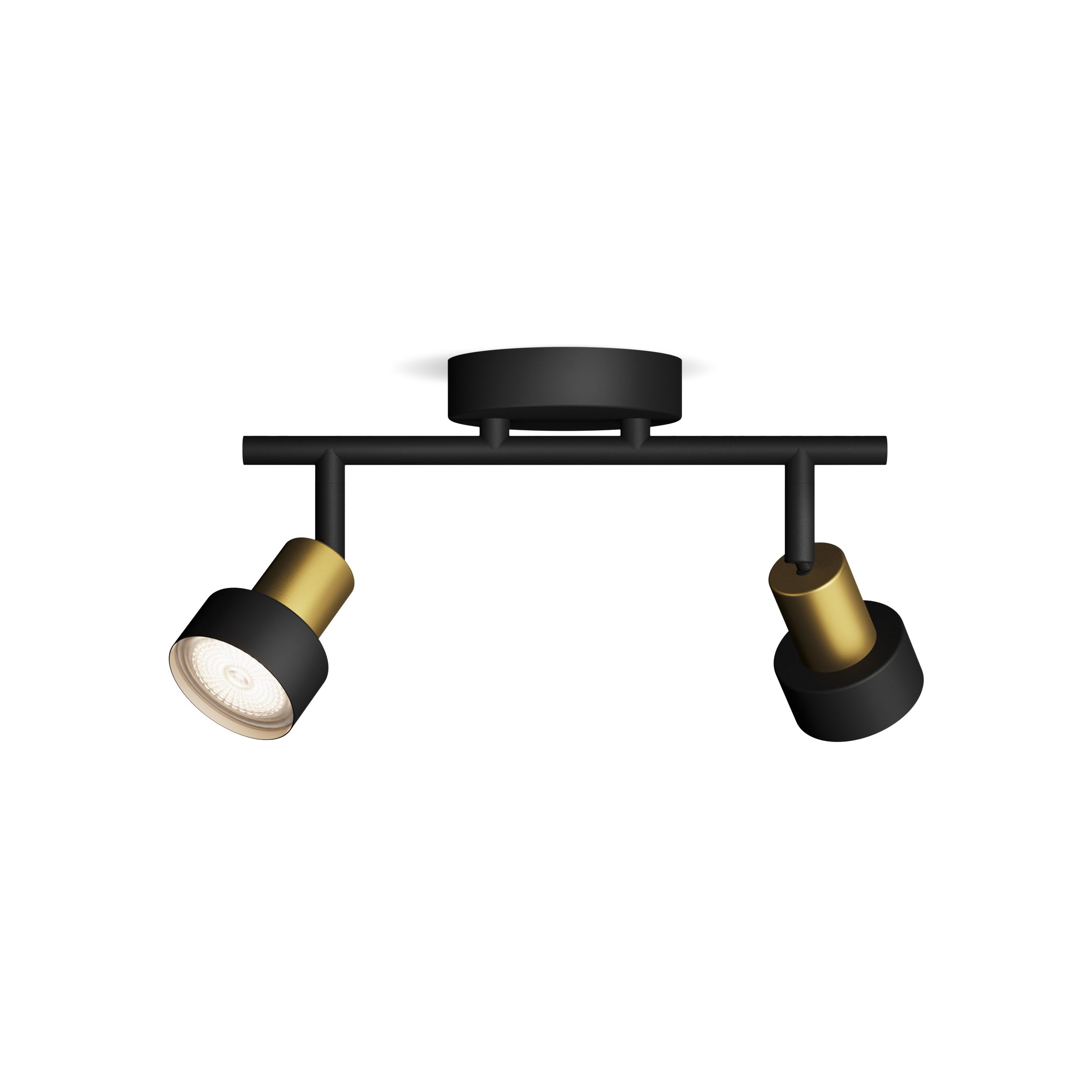 philips-hue-conduit-spot-en-saillie-noir-or-2-points-lumineux-gu10-hue-white-amb image 2