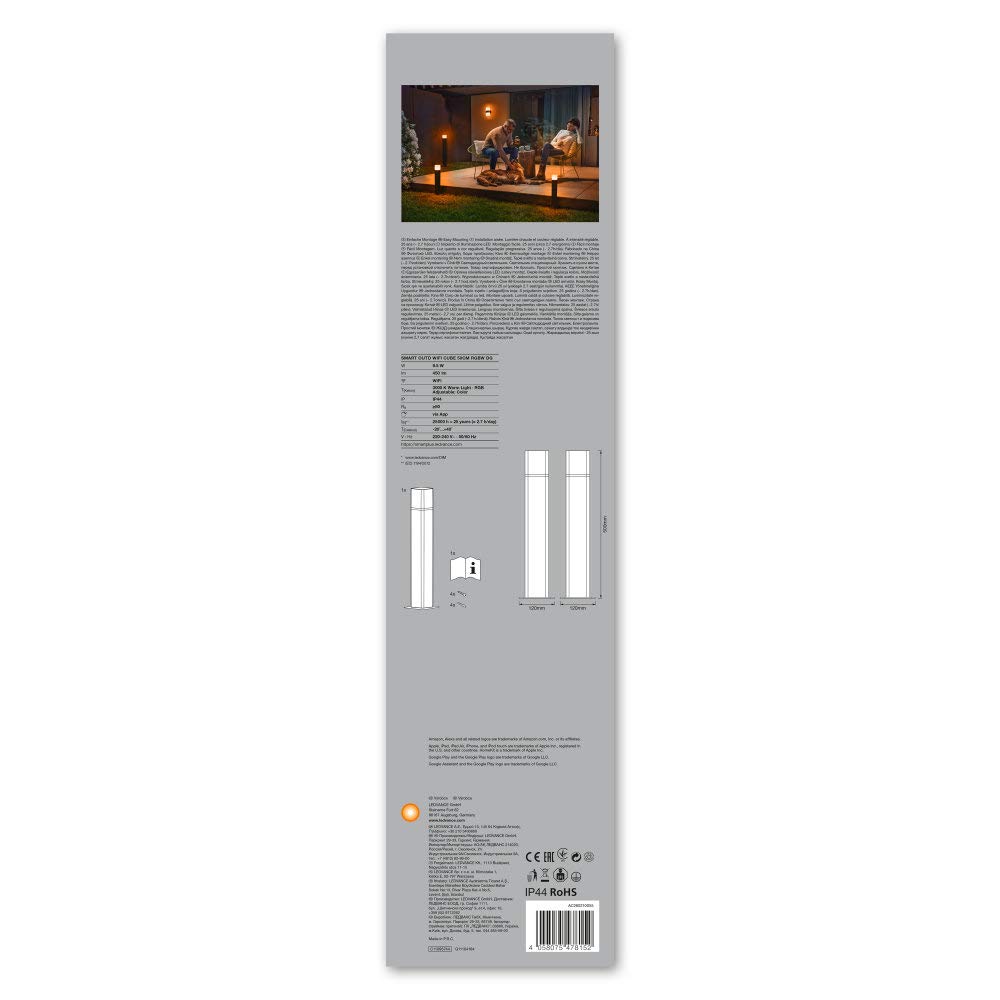 ledvance-smart-borne-lumineuse-ext-rieure-led-connect-e-wifi-aluminium-9-5-w-gri image 4