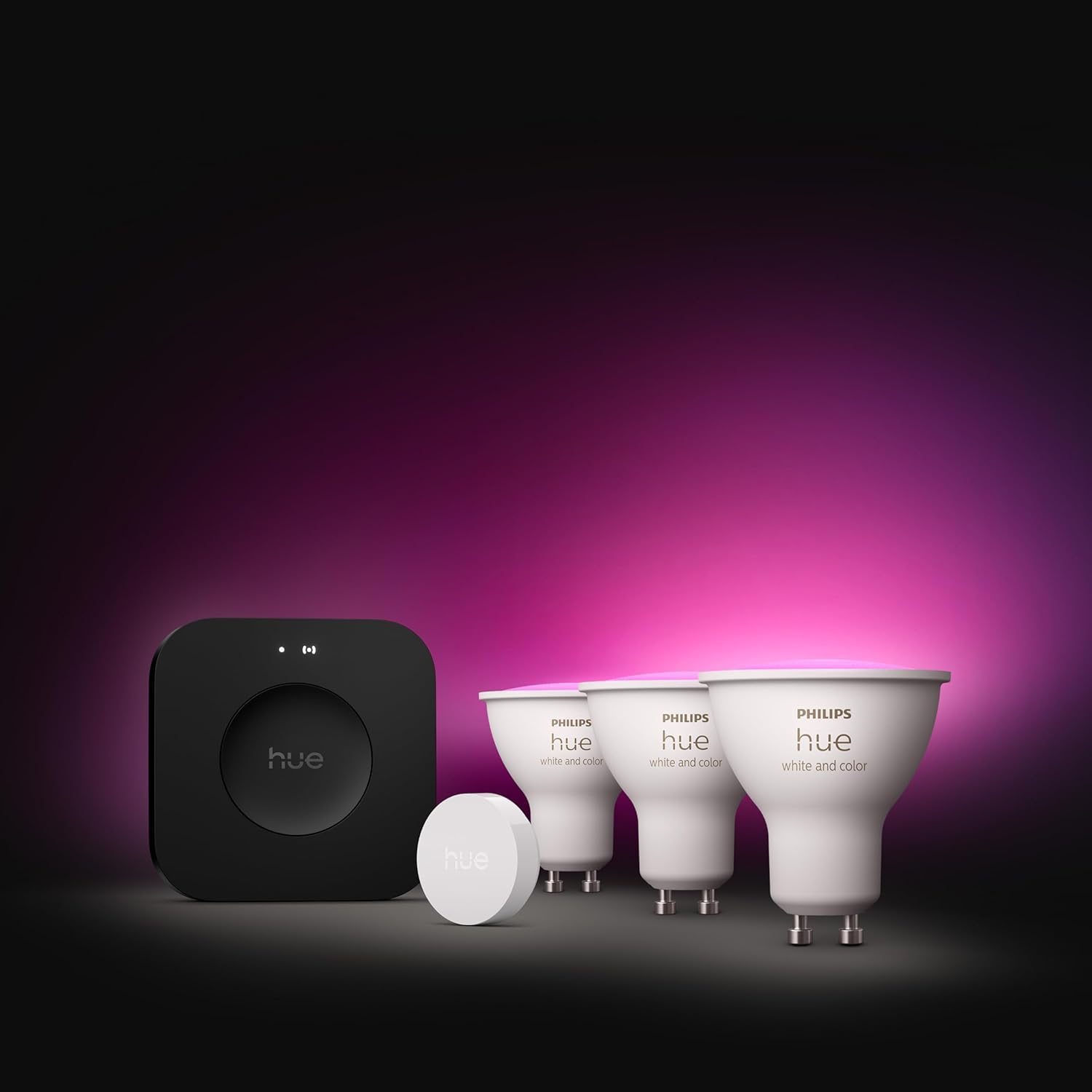 philips-hue-kit-de-d-marrage-bridge-pro-3-spots-gu10-white-color-ambiance-smart- image 2