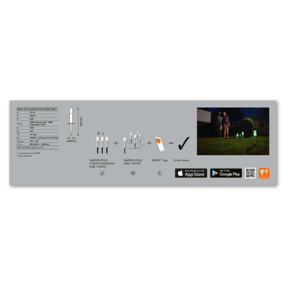 ledvance-smart-garden-pole-pack-d-extension-3-poteaux-de-jardin-led-intelligents image 4