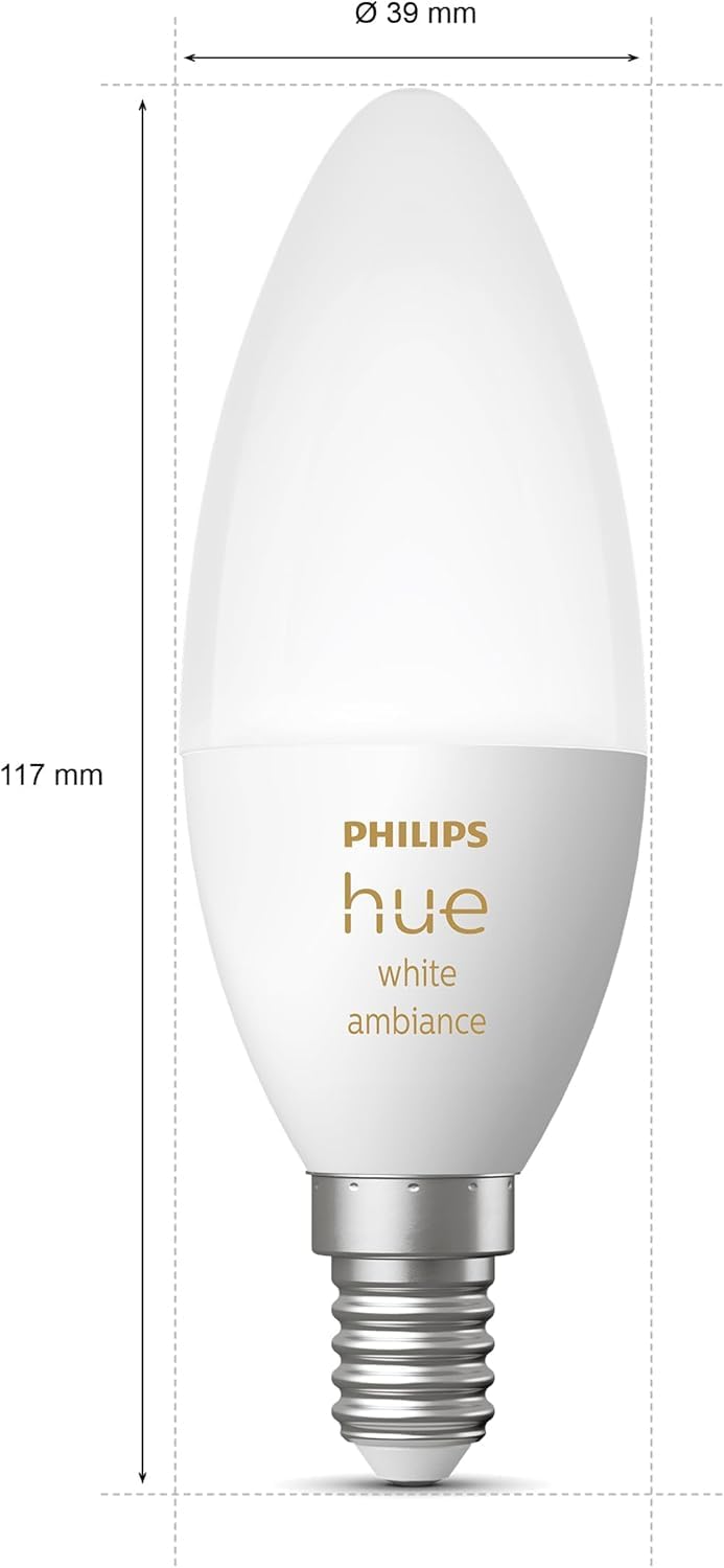 philips-hue-white-ambiance-ampoules-connect-es-flamme-e14-filament-compatible-bl image 4