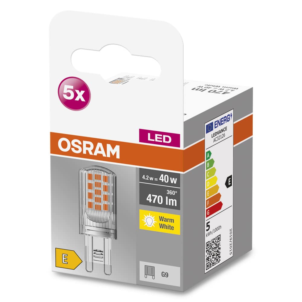 osram-led-star-pin-g9-lot-de-5-ampoules-led-470-lumens-blanc-chaud-2700k-verre-t image 2
