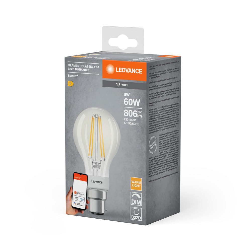 ledvance-smart-wifi-ampoule-led-b22d-filament-dimmable-blanc-chaud-2700k-quivale image 3
