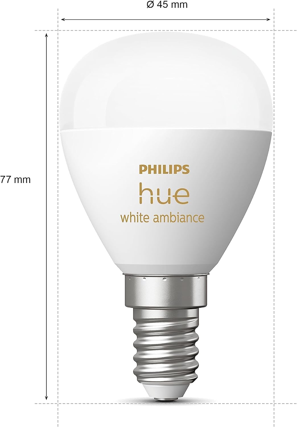 philips-hue-white-ambiance-ampoule-led-connect-e-sph-rique-p45-e14-bluetooth-bla image 3