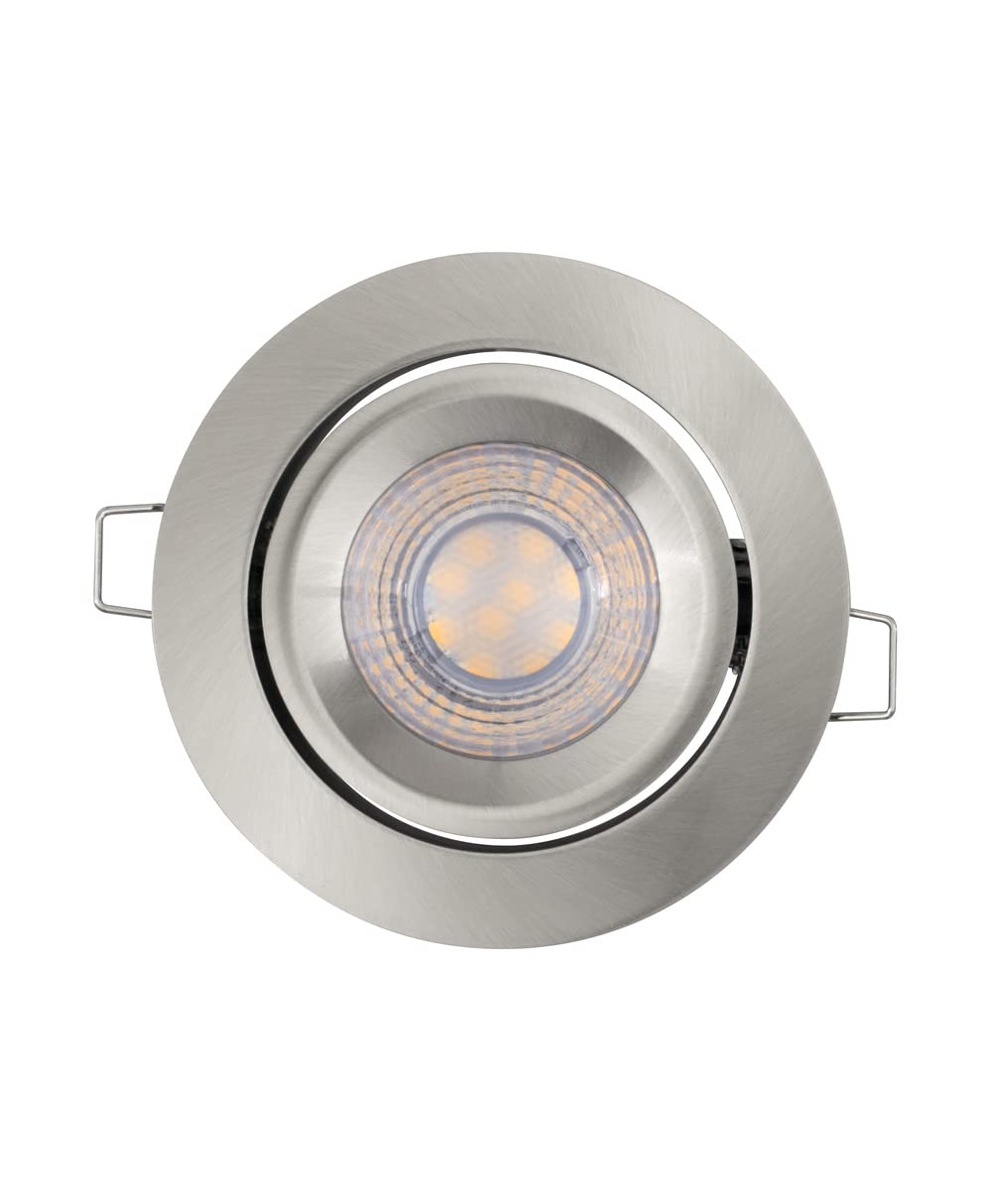 ledvance-downlight-lot-de-3-spots-led-encastrables-dimmables-acier-bross-d-coupe image 1