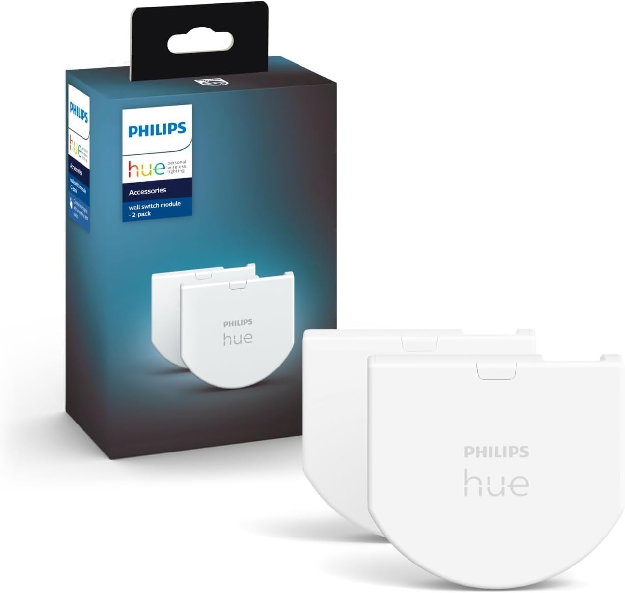 philips-hue-module-d-interrupteur-mural-pack-de-2-blanc-garde-vos-lumi-res-conne image 1