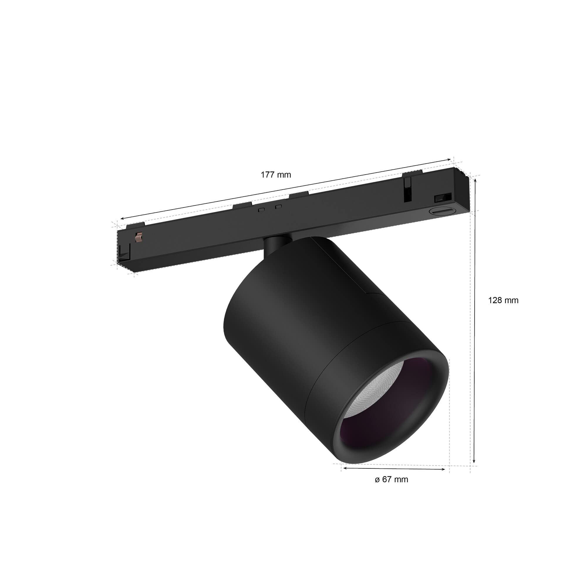 philips-hue-perifo-spot-cylindrique-noir-sur-rail-bluetooth-compatible-alexa-goo image 3
