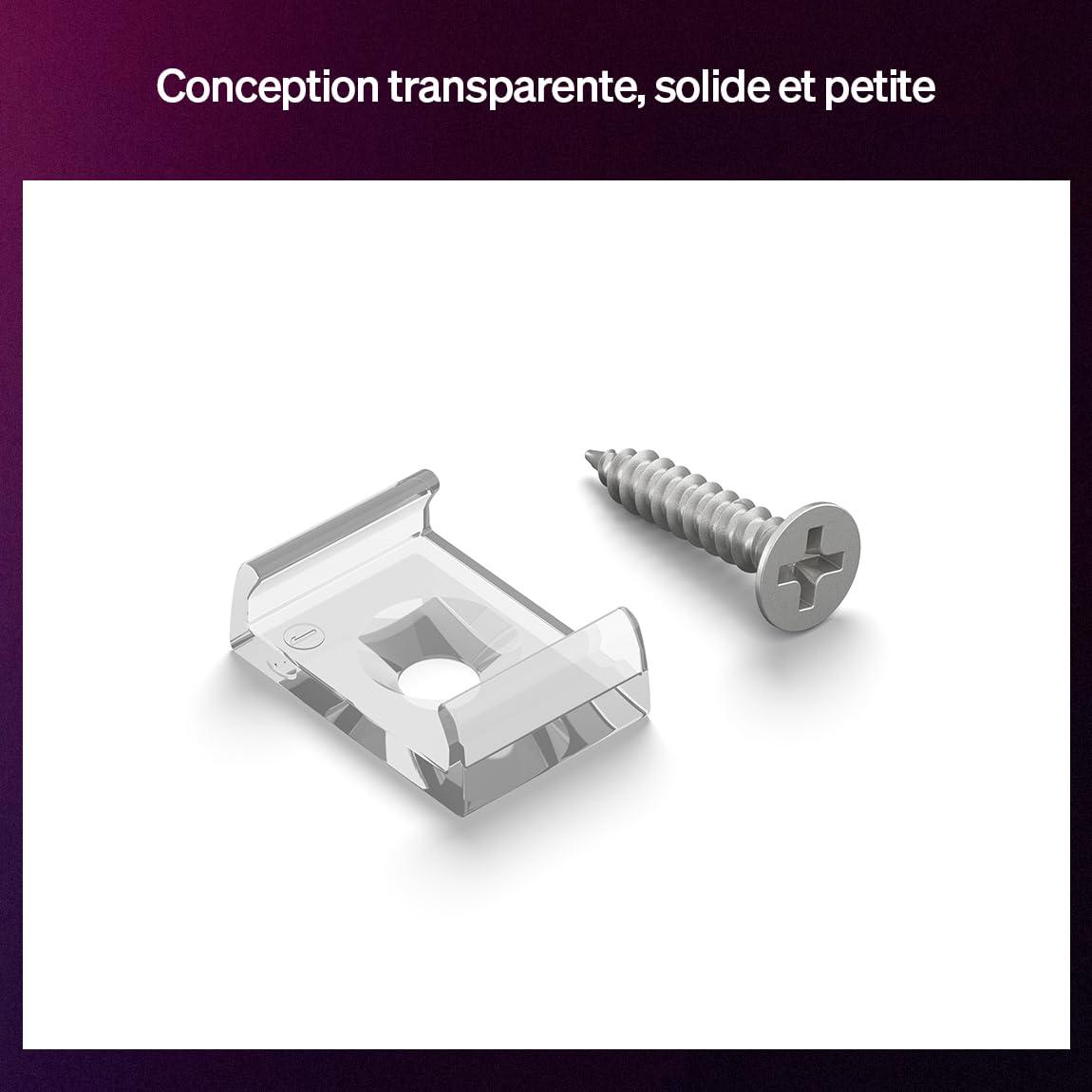 philips-hue-flux-supports-de-montage-pour-ruban-led-clips-transparents-vis-et-ba image 4