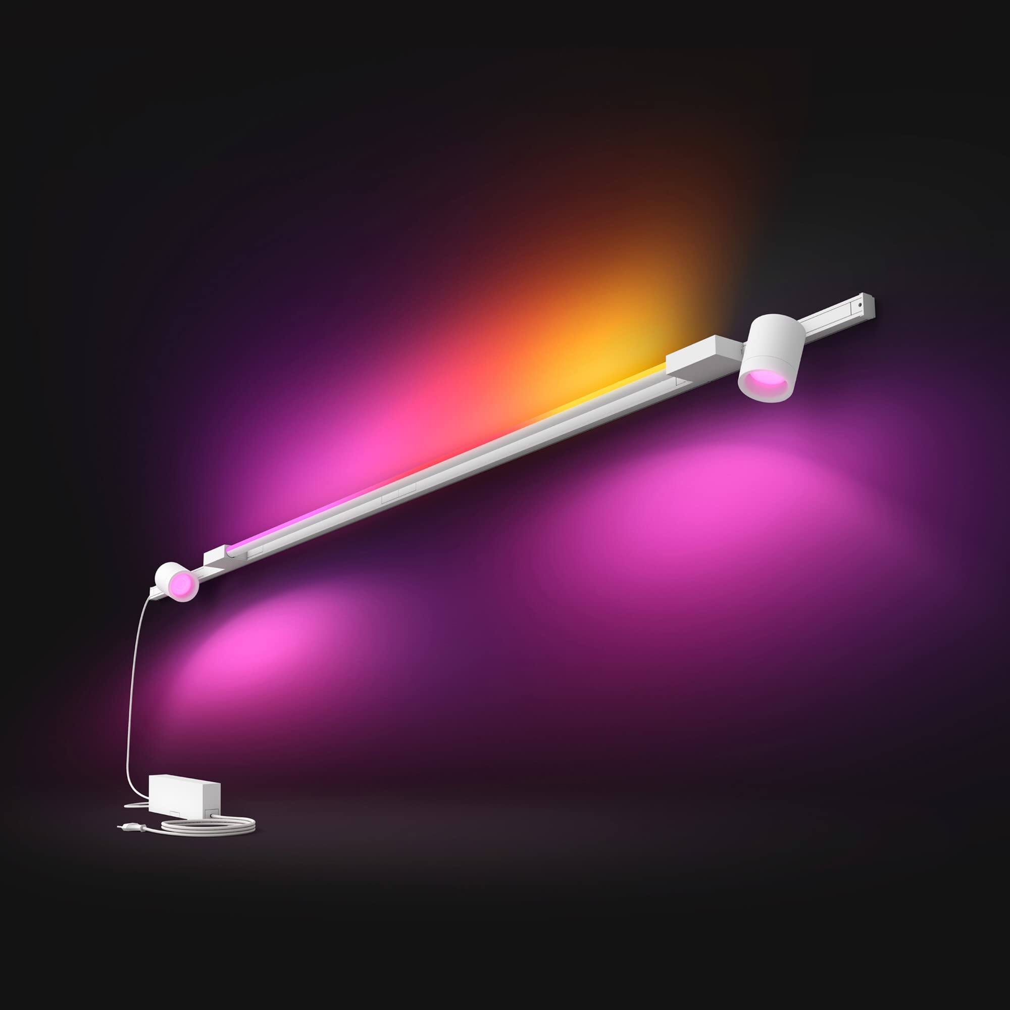 philips-hue-perifo-kit-d-clairage-sur-rail-mural-avec-2-spots-cylindriques-et-tu image 5