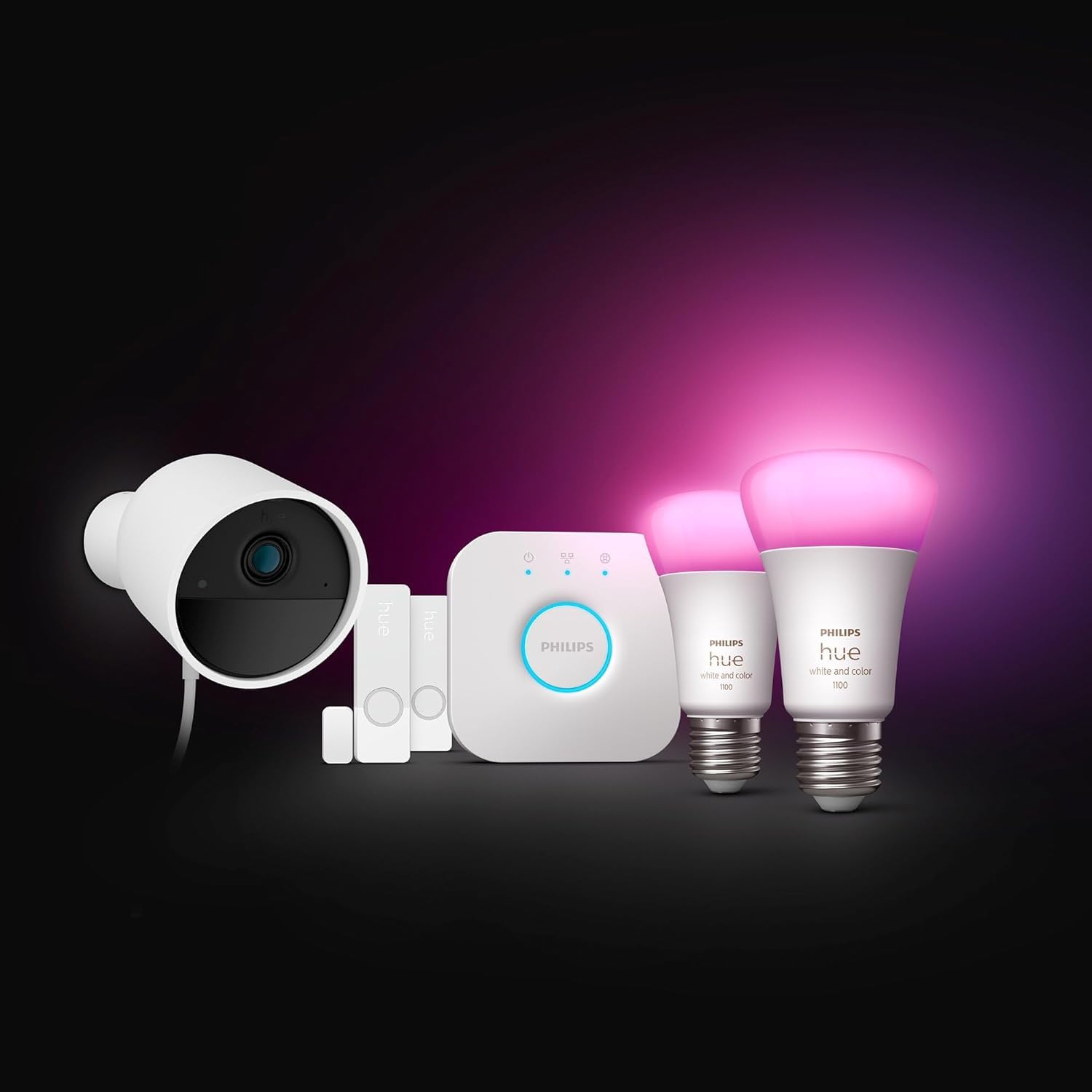 philips-hue-secure-kit-de-d-marrage-cam-ra-filaire-hd-1080p-blanche-2-capteurs-d image 2